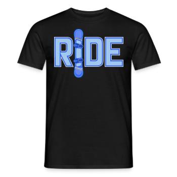 Ride Snowboarding - Männer T-Shirt - Schwarz - Vorne - AI Model Male 178 light (178cm)