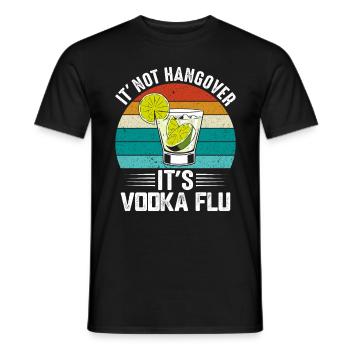 Vintage Wodka Trinker Liebhaber Trinker Lebensstil - Männer T-Shirt - Schwarz - Vorne - AI Model Male 178 light (178cm)