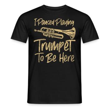 Trumpet Player Vintage I Paused - Männer T-Shirt - Schwarz - Vorne - AI Model Male 178 light (178cm)