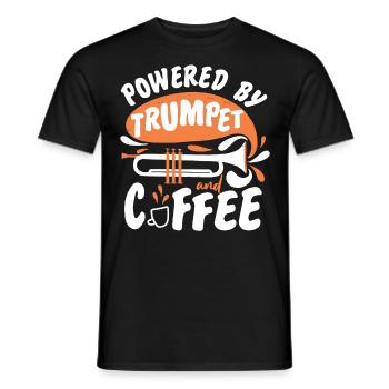 Trumpet Player Coffee Powered By - Männer T-Shirt - Schwarz - Vorne - AI Model Male 178 light (178cm)