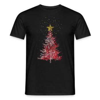 Stella di Natale Albero di Natale Stelle dell'albero di Natale - T-shirt uomo - nero - Fronte - AI Model Male 178 light (178cm)