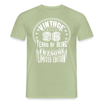 Vintage 96 Years Of Being Awesome Limited Edition - Men's T-Shirt - sage - Front - AI Model Male 178 light (178cm)