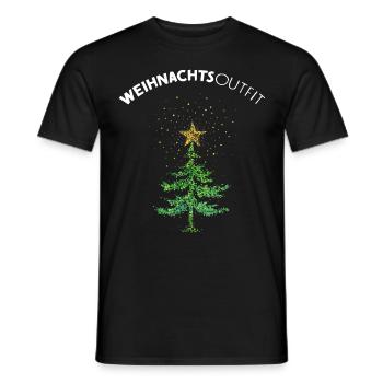 Weihnachtsbaum Christbaum Weihnachtsstern - Männer T-Shirt - Schwarz - Vorne - AI Model Male 178 light (178cm)
