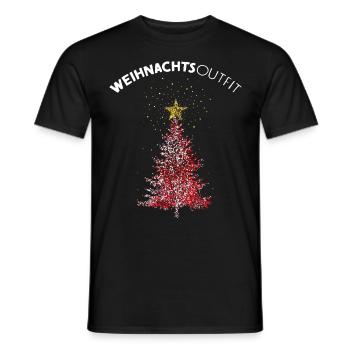 Weihnachtsbaum Christbaum Weihnachtsstern Stern - Männer T-Shirt - Schwarz - Vorne - AI Model Male 178 light (178cm)