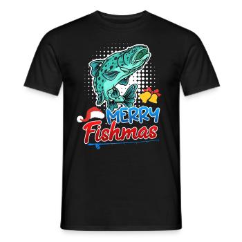 Pêcheur Noël Noël - T-shirt homme - noir - Devant - AI Model Male 178 light (178cm)