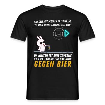 Ich geh mit meiner Laterne und meine Laterne mit - Männer T-Shirt - Schwarz - Vorne - AI Model Male 178 light (178cm)