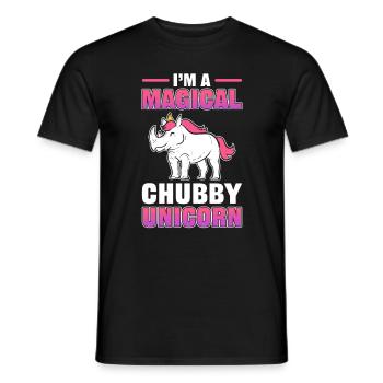 I'm A Magical Chubby Unicorn Rhino Rhinoceros - Männer T-Shirt - Schwarz - Vorne - AI Model Male 178 light (178cm)