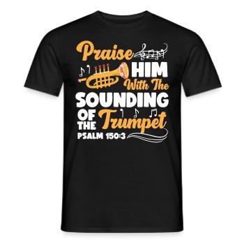 Trumpet Player Praise Him With The - Männer T-Shirt - Schwarz - Vorne - AI Model Male 178 light (178cm)
