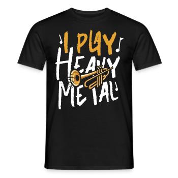Trumpet Player I Play Heavy Metal - Männer T-Shirt - Schwarz - Vorne - AI Model Male 178 light (178cm)
