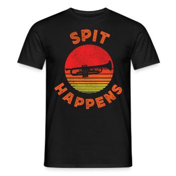 Trumpet Player Pun Vintage Retro - Männer T-Shirt - Schwarz - Vorne - AI Model Male 178 light (178cm)