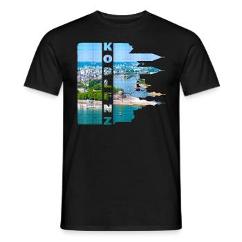 Koblenz Germany City Skyline Home Love - Men's T-Shirt - black - Front - AI Model Male 178 light (178cm)