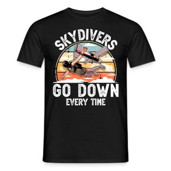 Parachute parachutiste parachutiste - T-shirt homme - noir - Devant - AI Model Male 178 light (178cm)