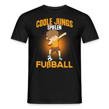 Coole Jungs spielen Fußball - Männer T-Shirt - Schwarz - Vorne - AI Model Male 178 light (178cm)