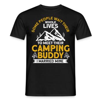 Cool Camping Buddies Gift Camping Buddy - Men's T-Shirt - black - Front - AI Model Male 178 light (178cm)