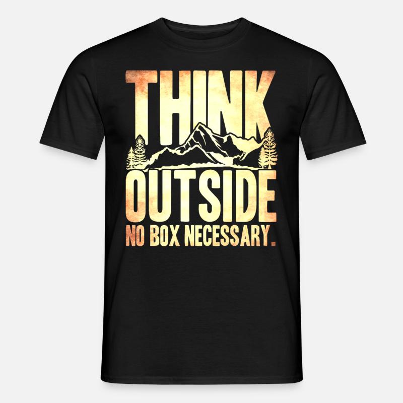 Think Outside No Necessary - Men's T-shirt - black