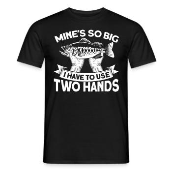Des mines si grandes que je dois utiliser deux mains - T-shirt homme - noir - Devant - AI Model Male 178 light (178cm)