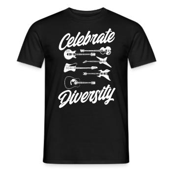 Celebrate Diversity - Men's T-Shirt - black - Front - AI Model Male 178 light (178cm)
