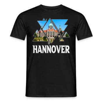 Hanovre Allemagne Ville Skyline Home Love - T-shirt homme - noir - Devant - AI Model Male 178 light (178cm)
