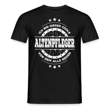 Altenpfleger Geburtstag Altenpflege Geschenk - Männer T-Shirt - Schwarz - Vorne - AI Model Male 178 light (178cm)
