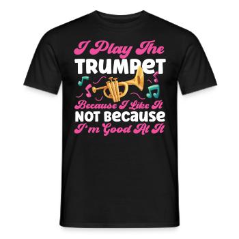 Trumpet Player I Play The Trumpet - Men's T-Shirt - black - Front - AI Model Male 178 light (178cm)