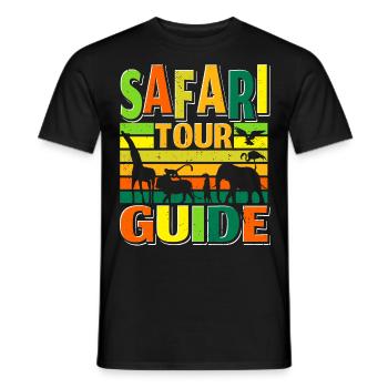 Safari Tour Guide - Männer T-Shirt - Schwarz - Vorne - AI Model Male 178 light (178cm)