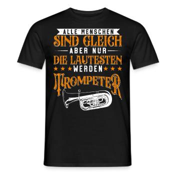 Trompeter Trompete Instrument Blechblasmusik - Männer T-Shirt - Schwarz - Vorne - AI Model Male 178 light (178cm)