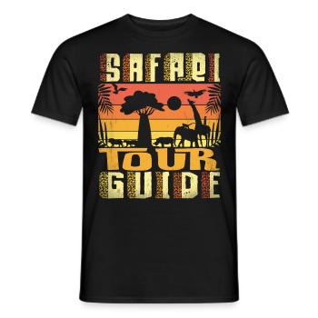 Safari Tour Guide - Männer T-Shirt - Schwarz - Vorne - AI Model Male 178 light (178cm)