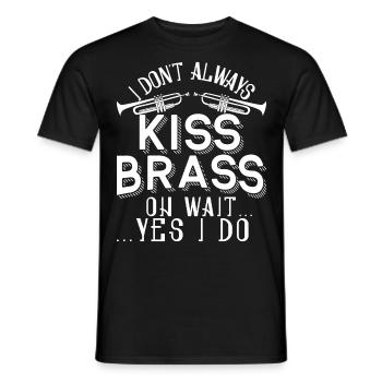 Trumpeter Trumpet Instrument Brass Music - Men's T-Shirt - black - Front - AI Model Male 178 light (178cm)