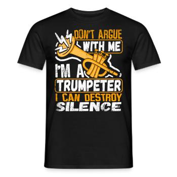 Trompeter Trompete Instrument Blechblasmusik - Männer T-Shirt - Schwarz - Vorne - AI Model Male 178 light (178cm)