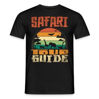 Safari Tour Guide - Männer T-Shirt - Schwarz - Vorne - AI Model Male 178 light (178cm)