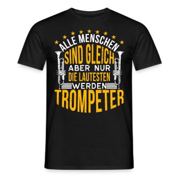 Trompeter Trompete Instrument Blechblasmusik - Männer T-Shirt - Schwarz - Vorne - AI Model Male 178 light (178cm)