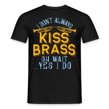 Trumpeter Trumpet Instrument Brass Music - Men's T-Shirt - black - Front - AI Model Male 178 light (178cm)