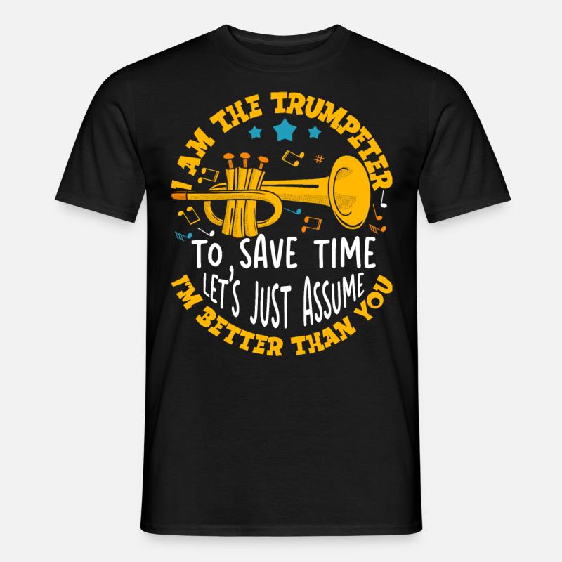 Trompeter Trompete Instrument Blechblasmusik - Männer T-Shirt - Schwarz