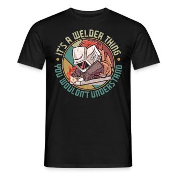Soudeur Soudeur Vintage Rétro c’est - T-shirt homme - noir - Devant - AI Model Male 178 light (178cm)