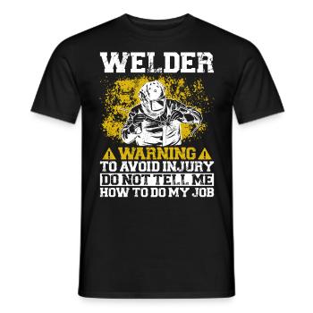Welder Welding Vintage Welder - Männer T-Shirt - Schwarz - Vorne - AI Model Male 178 light (178cm)
