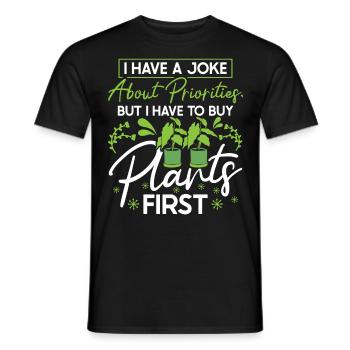 Plant Lovers Gardening Garden Gardeners - Men's T-Shirt - black - Front - AI Model Male 178 light (178cm)