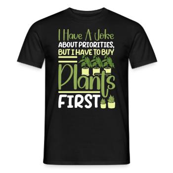 Plant Lovers Gardening Garden Gardeners - Men's T-Shirt - black - Front - AI Model Male 178 light (178cm)
