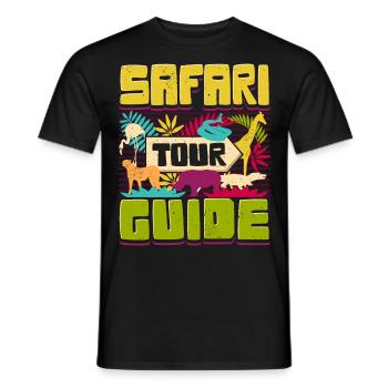 Safari Tour Guide - Männer T-Shirt - Schwarz - Vorne - AI Model Male 178 light (178cm)