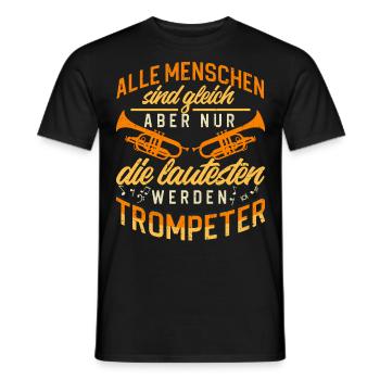 Trompeter Trompete Instrument Blechblasmusik - Männer T-Shirt - Schwarz - Vorne - AI Model Male 178 light (178cm)
