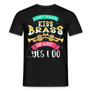 Trumpeter Trumpet Instrument Brass Music - Men's T-Shirt - black - Front - AI Model Male 178 light (178cm)