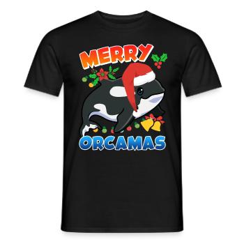 Merry Orcamas Orca Wal - Männer T-Shirt - Schwarz - Vorne - AI Model Male 178 light (178cm)