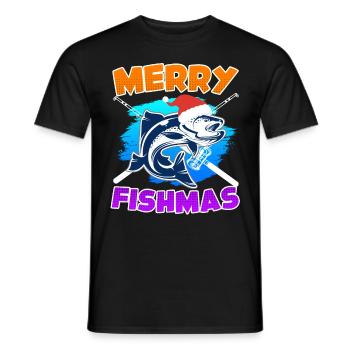Joyeux poisson Pêche - T-shirt homme - noir - Devant - AI Model Male 178 light (178cm)