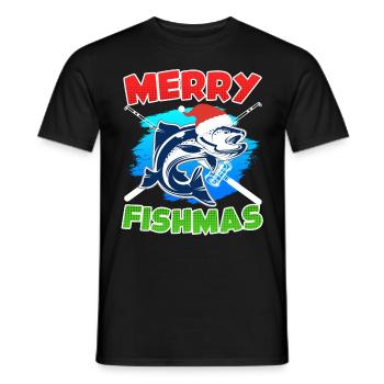Joyeux poisson Pêche - T-shirt homme - noir - Devant - AI Model Male 178 light (178cm)