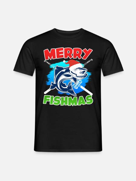 Joyeux poisson Pêche - T-shirt homme - noir
