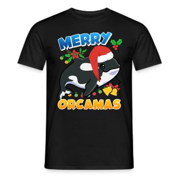 Merry Orcamas Orca Wal - Männer T-Shirt - Schwarz - Vorne - AI Model Male 178 light (178cm)