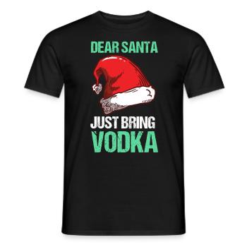 Lustiges Weihnachtsshirt Weihnachten Vodka Wodka - Männer T-Shirt - Schwarz - Vorne - AI Model Male 178 light (178cm)
