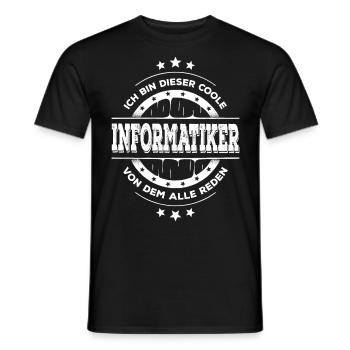 Informatiker Geburtstag IT Entwickler Geschenk - Männer T-Shirt - Schwarz - Vorne - AI Model Male 178 light (178cm)