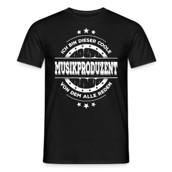 Musikproduzent Geburtstag Musikproduktion Geschenk - Männer T-Shirt - Schwarz - Vorne - AI Model Male 178 light (178cm)