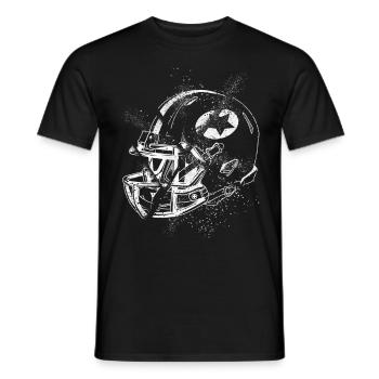 Casque de football américain Grunge Splash USA Sports - T-shirt homme - noir - Devant - AI Model Male 178 light (178cm)