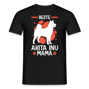 Beste Akita Inu Mama japanischer Spitz - Männer T-Shirt - Schwarz - Vorne - AI Model Male 178 light (178cm)
